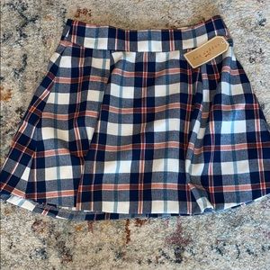 NWT High Waist Plaid Skirt Size M